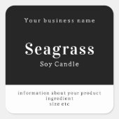 Handgemaakte gepersonaliseerde productinformatie vierkante sticker (Voorkant)