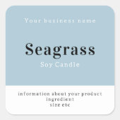 Handgemaakte gepersonaliseerde productinformatie vierkante sticker (Voorkant)