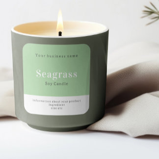 Handgemaakte gepersonaliseerde productinformatie vierkante sticker