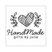 Handgemaakte geschenken Rustic Love Heart Logo Ver Rubberstempel (Afrduk)