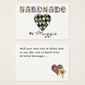 "Handgemaakte" Gift Enclosure Kaart / Label van SR (Voorkant /achterkant)