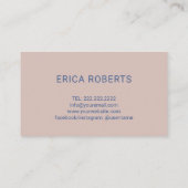 Handgemaakte Gift Pastel Roze Floral Visitekaartje (Achterkant)