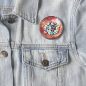Handgemaakte glazen kralen ronde button 5,7 cm (In situ)