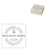 Handgemaakte Goederen Bedrijfsnaam, Locatie & Est. Rubberstempel (Gestempeld)