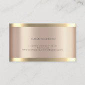 Handgemaakte Gold Stripe Roos Gold Visitekaartje (Achterkant)