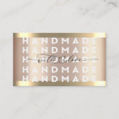 Handgemaakte Gold Stripe Roos Gold Visitekaartje (Voorkant)