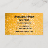 Handgemaakte Golden Glitter Sjabloon Stijlvol spra Visitekaartje (Achterkant)