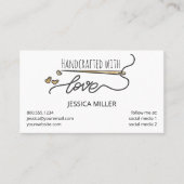 Handgemaakte goudnaad Witte eenzijdige naadlijn Visitekaartje (Voorkant)