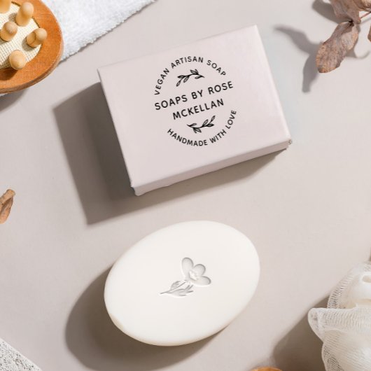 Handgemaakte Greenery Handmade with Love Rubberstempel