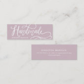 Handgemaakte grillige script kraft product Kaart Mini Visitekaartje (Voorkant / Achterkant)