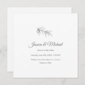 Handgemaakte groene olijven bladeren kaart (Voorkant / Achterkant)