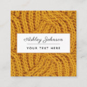 Handgemaakte hakhaakjes toevoegen Oranje sociale m Vierkante Visitekaartje (Voorkant)