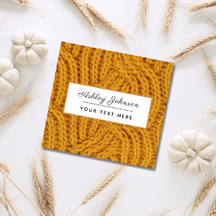 Handgemaakte hakhaakjes toevoegen Oranje sociale m Vierkante Visitekaartje