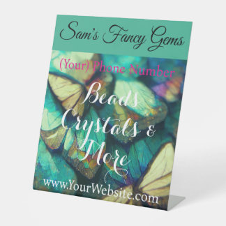 Handgemaakte Handicraft Business Vendor Signage Reclamebord Met Voetstuk