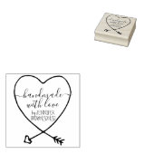 Handgemaakte handtekening met pijl met liefde rubberstempel (Gestempeld)