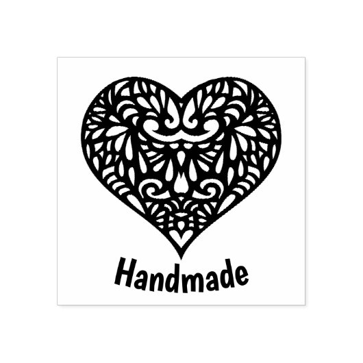 Handgemaakte hartstempel rubberstempel (Afrduk)