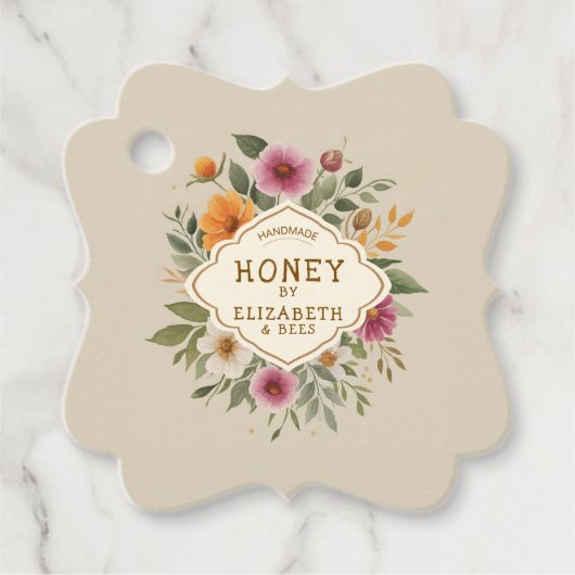 handgemaakte honing bedankjes labels (Voorkant)