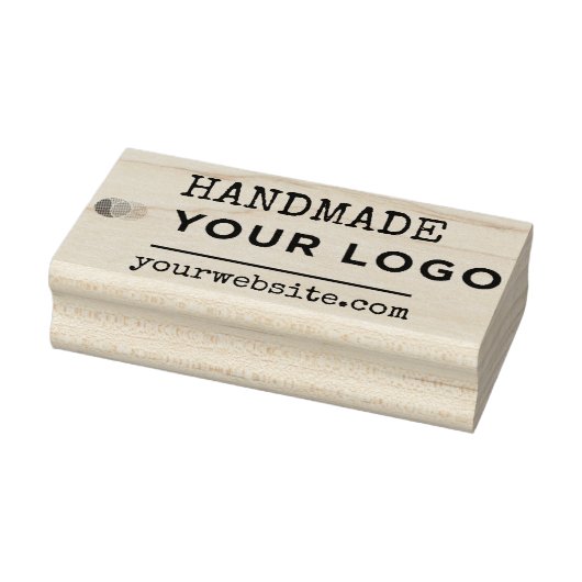 Handgemaakte horizontale website zakelijk logo op  rubberstempel (Stempel)