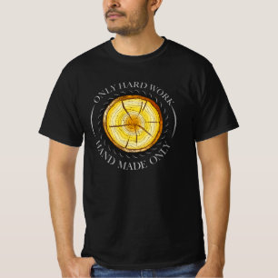 Handgemaakte houtbewerking ontwerp t-shirt