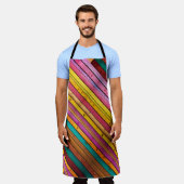 Handgemaakte houten planktafel met Schort (Gedragen)