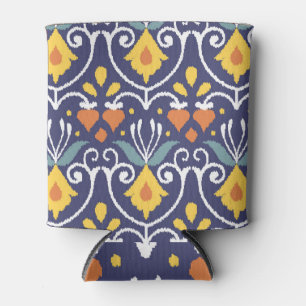 Handgemaakte Ikat: etnische Boho stof Blikjeskoeler