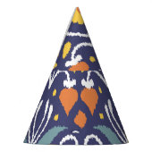 Handgemaakte Ikat: etnische Boho stof Feesthoedjes (Links)