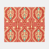 Handgemaakte Ikat: etnische Boho stof Fleece Deken (Voorkant (Horizontaal))