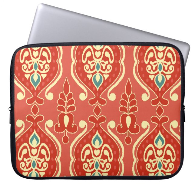 Handgemaakte Ikat: etnische Boho stof Laptop Sleeve (Voorkant)