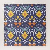 Handgemaakte Ikat: etnische Boho stof Legpuzzel (Verticaal)