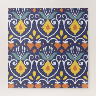 Handgemaakte Ikat: etnische Boho stof Legpuzzel