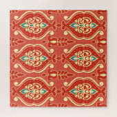 Handgemaakte Ikat: etnische Boho stof Legpuzzel (Horizontaal)
