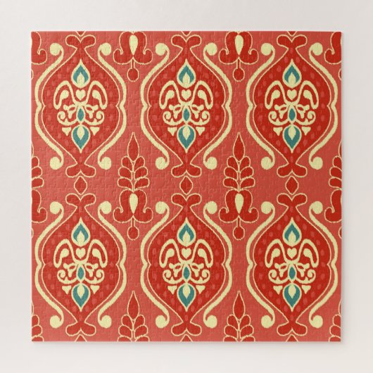 Handgemaakte Ikat: etnische Boho stof Legpuzzel (Verticaal)