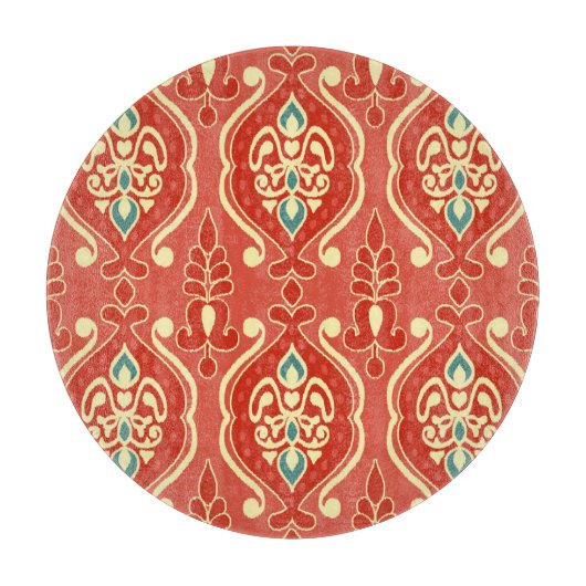 Handgemaakte Ikat: etnische Boho stof Snijplank (Voorkant)