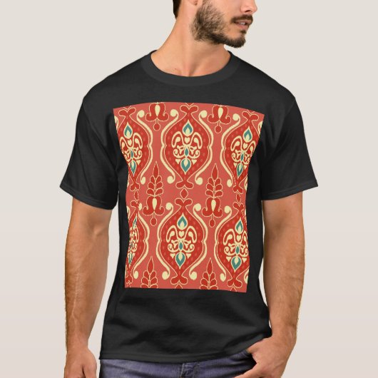 Handgemaakte Ikat: etnische Boho stof T-shirt (Voorkant)