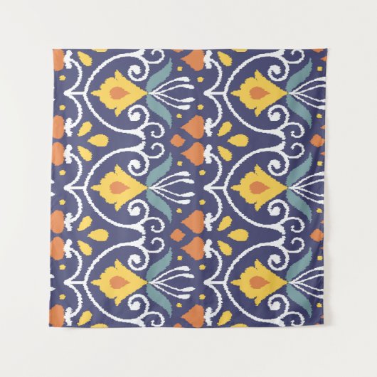 Handgemaakte Ikat: etnische Boho stof Wandkleed (Voorkant (horizontaal))