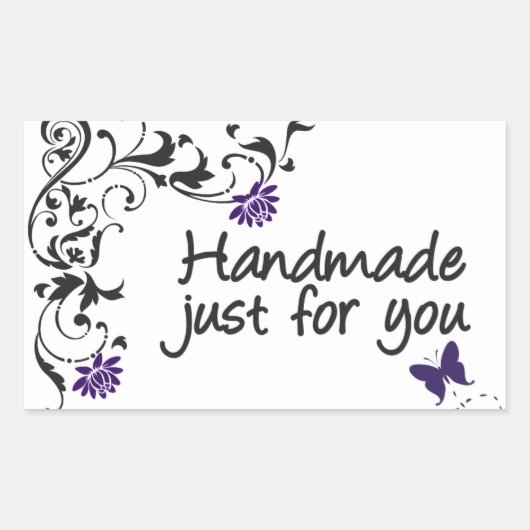 Handgemaakte Just for You Butterfly Sticker (Voorkant)