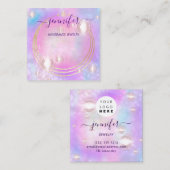 Handgemaakte juwelen Aangepast Logo Modern Futuris Vierkante Visitekaartje (Voorkant / Achterkant)