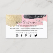 Handgemaakte juwelen en kralenontwerper visitekaartje (Achterkant)