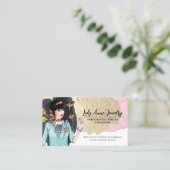 Handgemaakte juwelen en kralenontwerper visitekaartje (Staand voorkant)