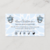 Handgemaakte juwelen en kralenontwerper visitekaartje (Achterkant)