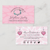 Handgemaakte juwelen en kralenontwerper visitekaartje (Voorkant / Achterkant)