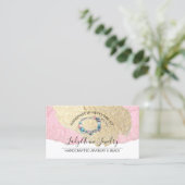 Handgemaakte juwelen en kralenontwerper visitekaartje (Staand voorkant)