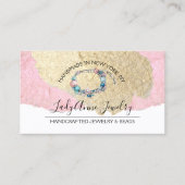 Handgemaakte juwelen en kralenontwerper visitekaartje (Voorkant)