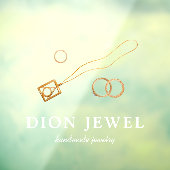  Handgemaakte juwelen Moderne Professionele Logo Raamsticker (Vel 3)