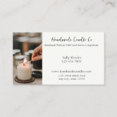 Handgemaakte kaars bedrijf visitekaartje (Voorkant)