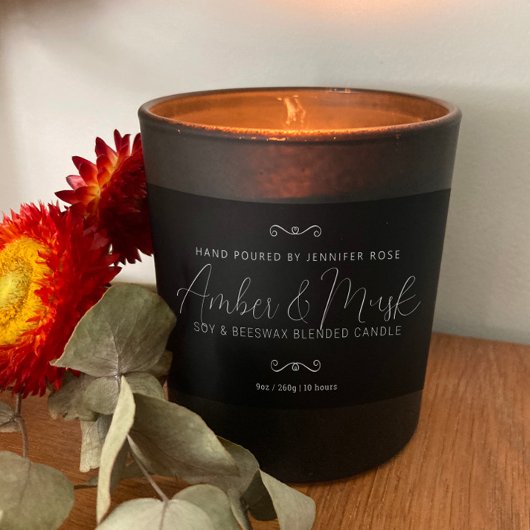 Handgemaakte kaars mono eenvoudige hart verdeler rechthoekige sticker