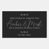 Handgemaakte kaars mono eenvoudige hart verdeler rechthoekige sticker (Voorkant)