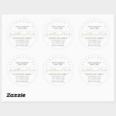 Handgemaakte Kaars of Zeep Amandelbruin Productlab Ronde Sticker (Vel)