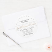 Handgemaakte Kaars of Zeep Amandelbruin Productlab Ronde Sticker (Envelop)