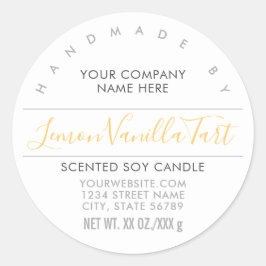 Handgemaakte Kaars of Zeep Citrus Product Label